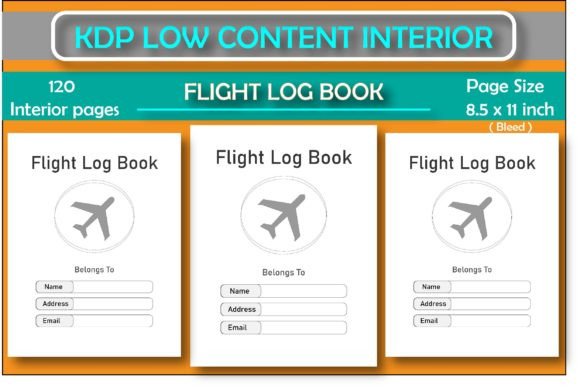 Download Flight Log Book for KDP Low Content Book - Log Collection