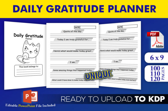 Download Daily Gratitude Planner | KDP Interior - Daily gratitude Collection