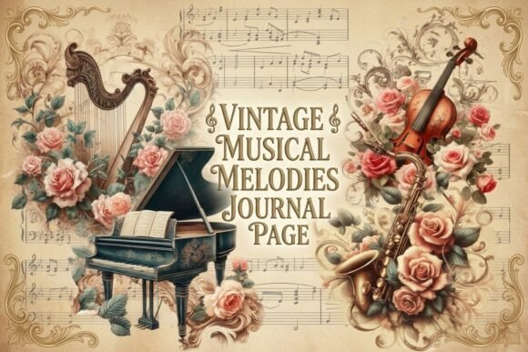Download Vintage Musical Melodies Journal Page - Premium Resources