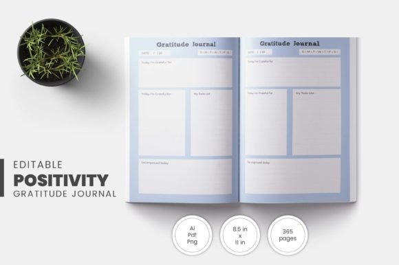 Download Daily Gratitude Planner | KDP Interior - Daily gratitude Collection