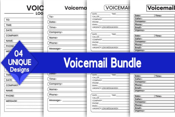 Download Voicemail Log Book Bundle | KDP Interior - Log Collection