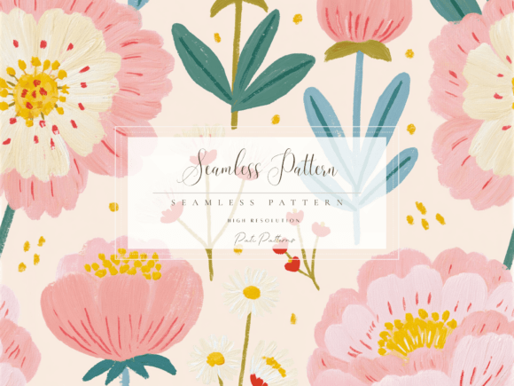 Download Blush Peony Floral Seamless Pattern - Premium Resources