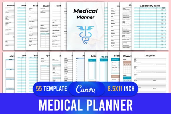Download Medical Planner Canva Kdp Interior - Premium Resources